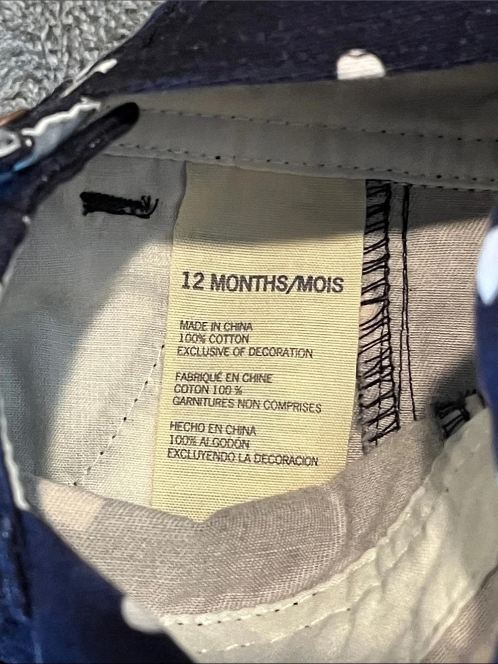 💕 2/$15 Oshkosh Navy Blue w/Hearts Overalls-12M